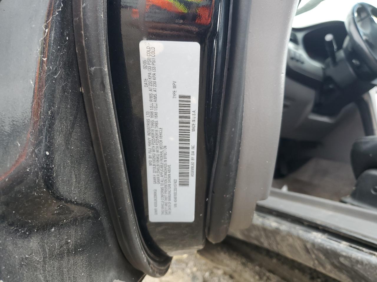 2005 Subaru Baja Turbo VIN: 4S4BT63C255107422 Lot: 65048635