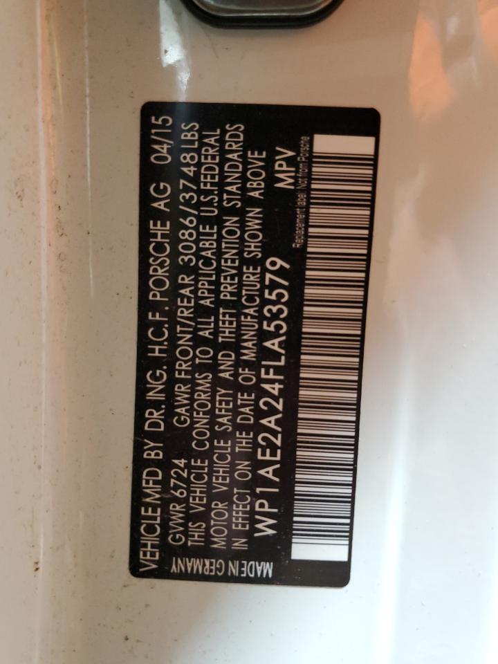 2015 Porsche Cayenne Se Hybrid VIN: WP1AE2A24FLA53579 Lot: 66306115