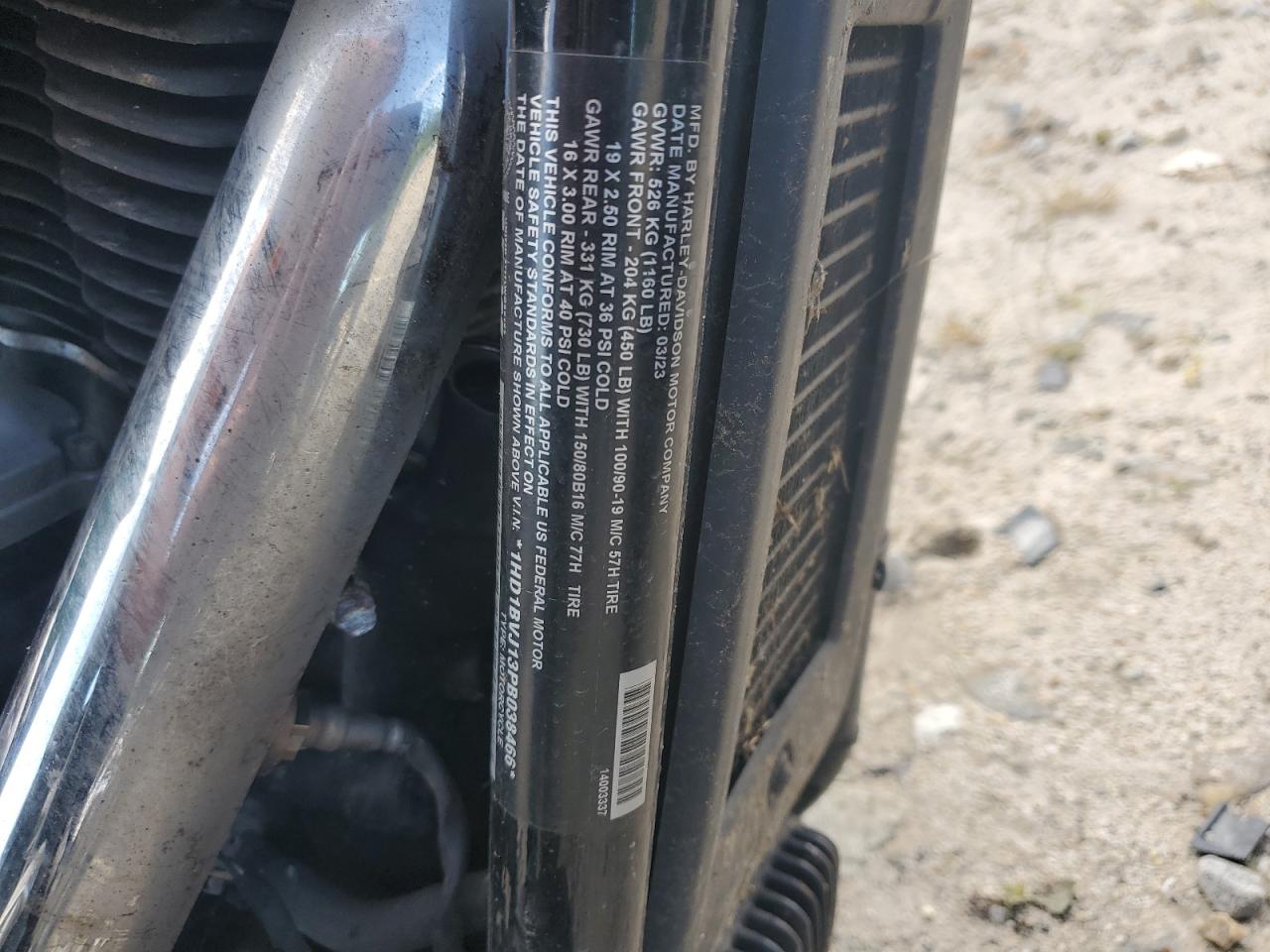 2023 Harley-Davidson Fxst VIN: 1HD1BVJ13PB038466 Lot: 64450715
