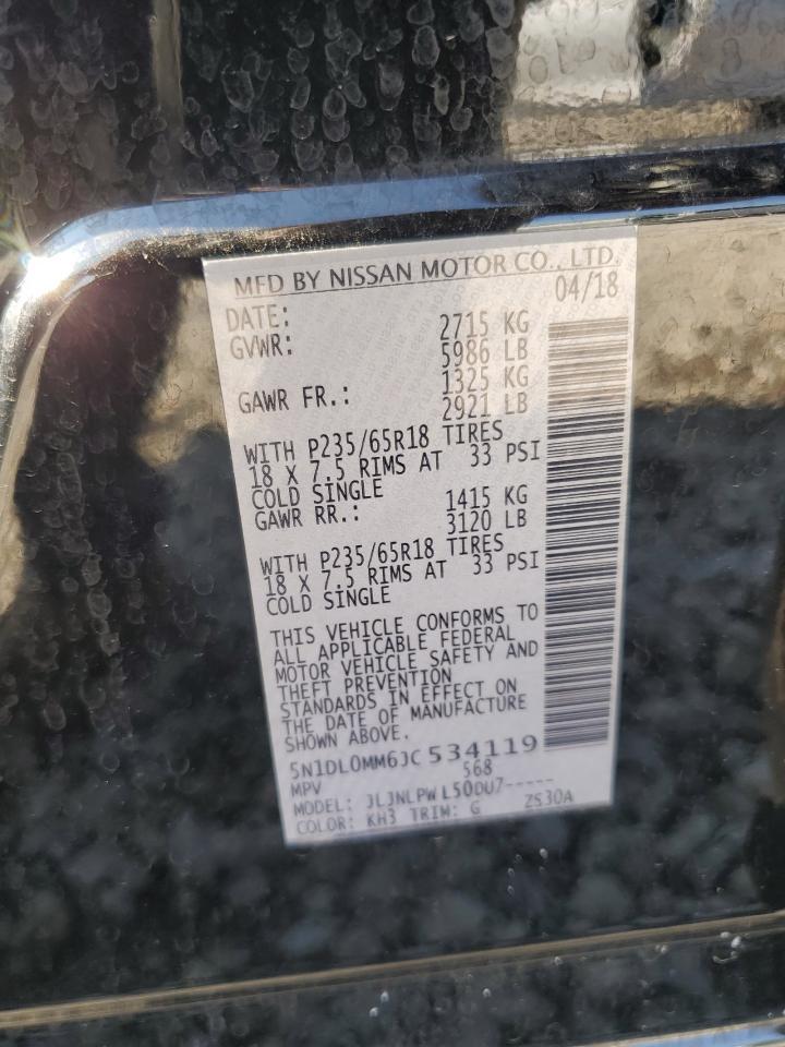 2018 Infiniti Qx60 VIN: 5N1DL0MM6JC534119 Lot: 62644195