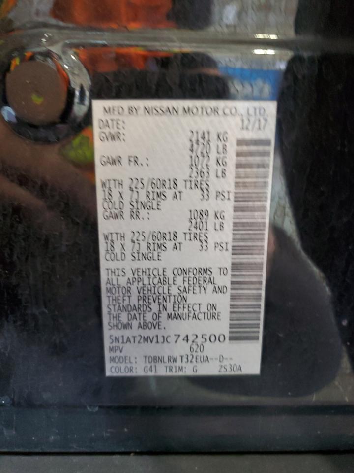 5n1at2mv1jc742500 5N1AT2MV1JC742500 2018 Nissan Rogue S