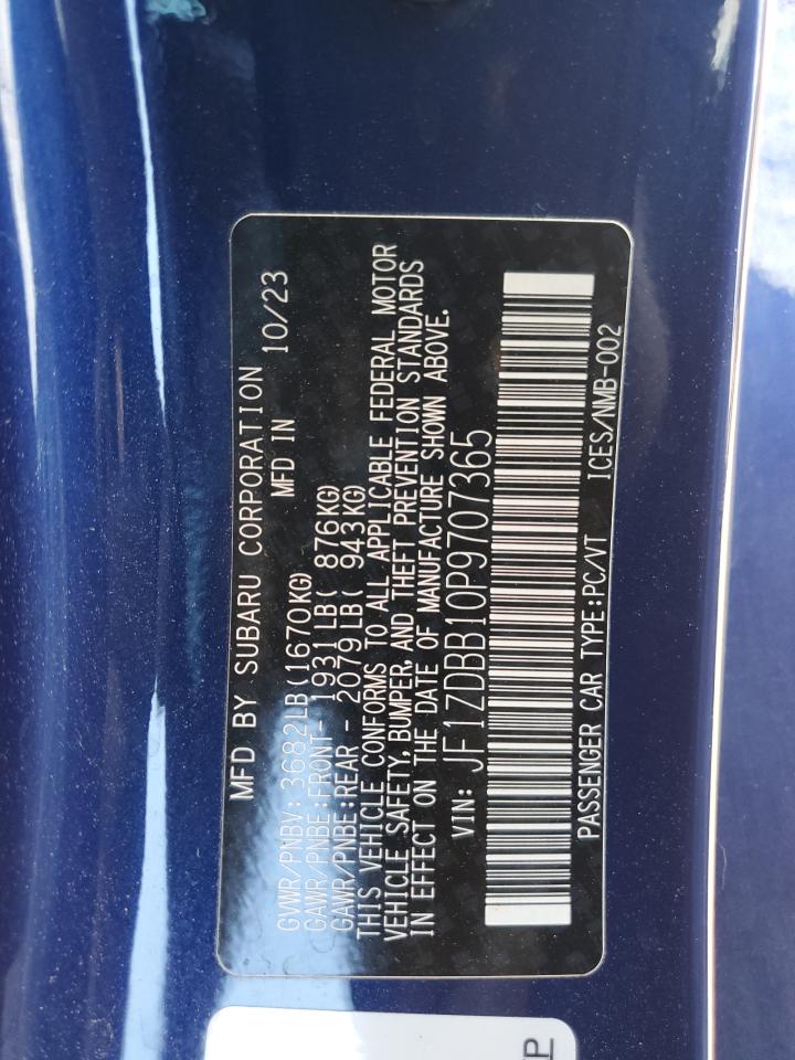 2023 Subaru Brz Premium VIN: JF1ZDBB10P9707365 Lot: 63513745