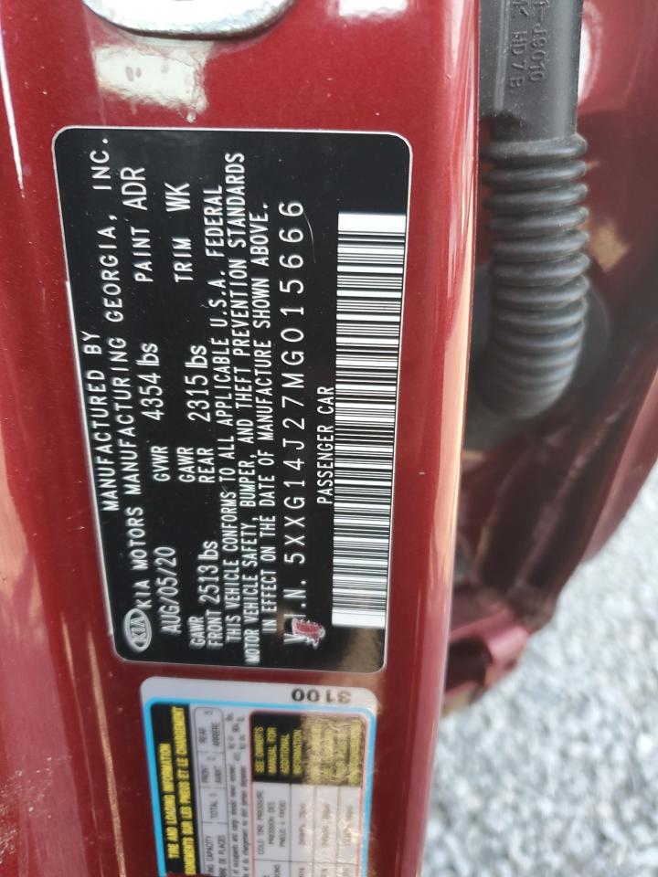 2021 Kia K5 Lxs VIN: 5XXG14J27MG015666 Lot: 63334725