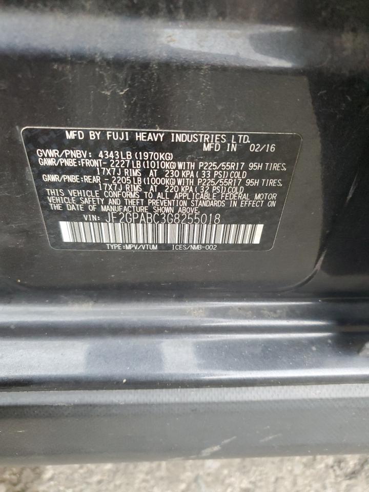 2016 Subaru Crosstrek Premium VIN: JF2GPABC3G8255018 Lot: 64173795