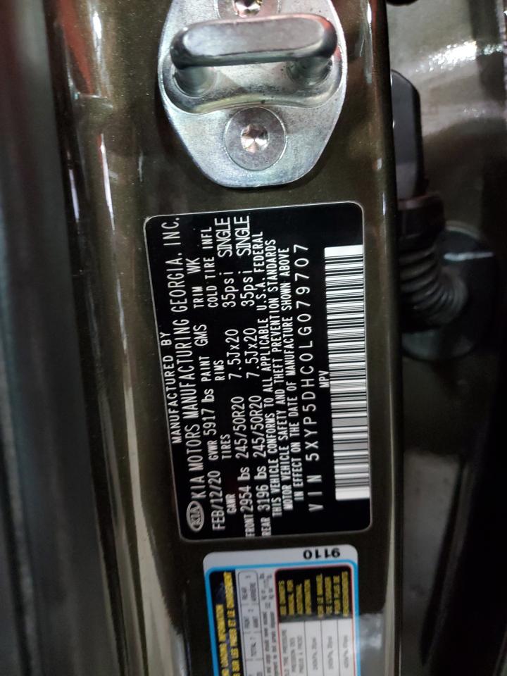 2020 Kia Telluride Sx VIN: 5XYP5DHC0LG079707 Lot: 65153395