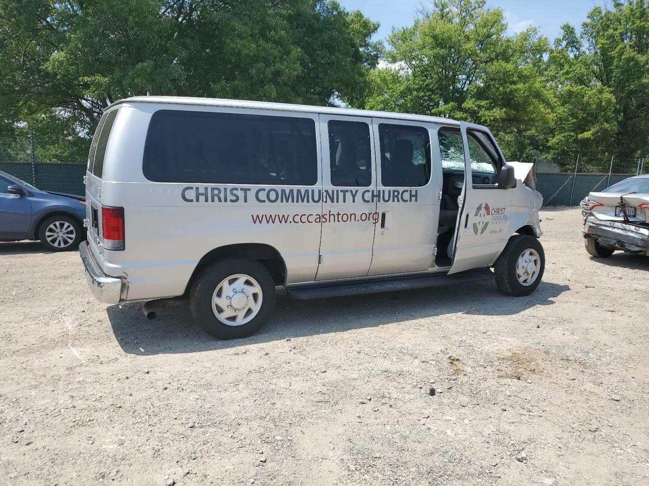 2009 Ford Econoline E350 Super Duty Wagon silver van gas 1FBNE31L79DA71773 photo #4