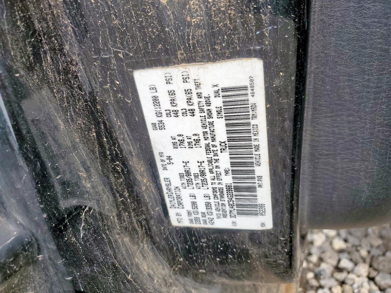 2004 Dodge Ram 3500 St VIN: 3D7MU48C54G228661 Lot: 64680875