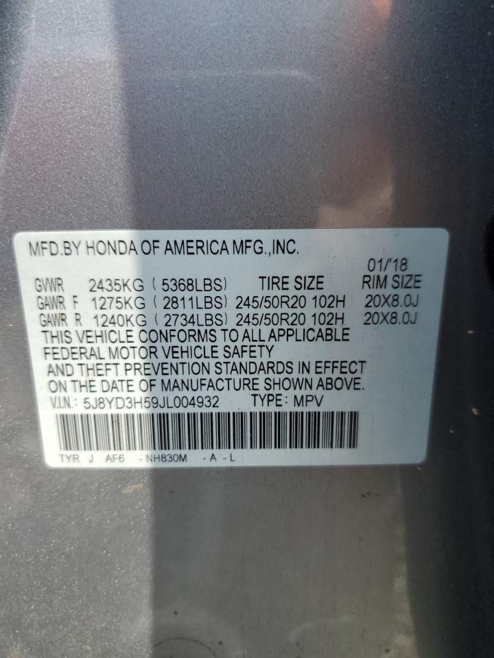 5j8yd3h59jl004932 5J8YD3H59JL004932 2018 Acura Mdx Technology