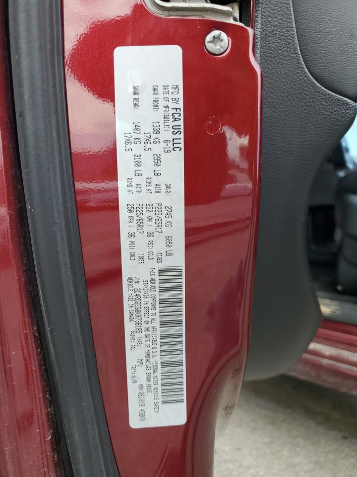 2019 Dodge Grand Caravan Gt VIN: 2C4RDGEG8KR736185 Lot: 64752805