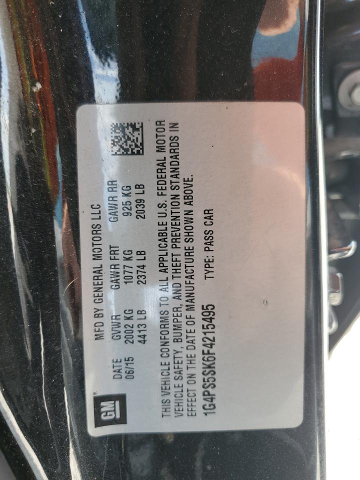 2015 Buick Verano VIN: 1G4PS5SK6F4215495 Lot: 64779715