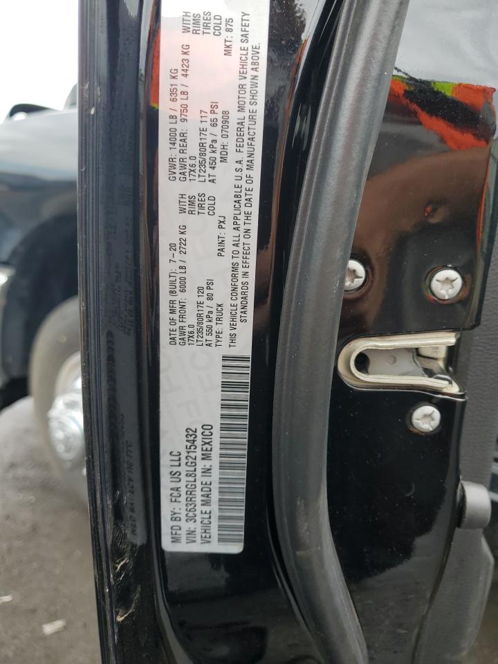 2020 Ram 3500 Tradesman VIN: 3C63RRGL8LG215432 Lot: 63972415