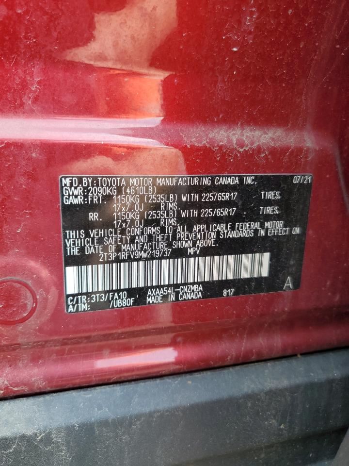 2T3P1RFV9MW219737 TOYOTA RAV4 2021