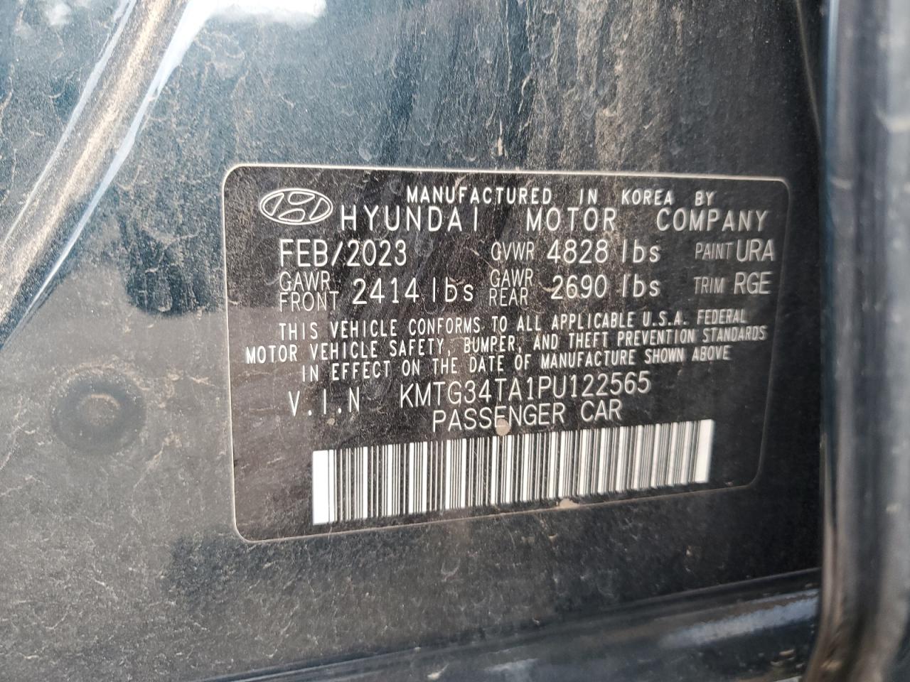 2023 Genesis G70 Base VIN: KMTG34TA1PU122565 Lot: 64276445
