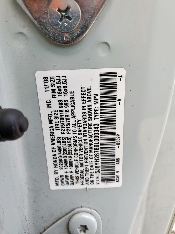 2009 Honda Element Ex VIN: 5J6YH28789L000343 Lot: 62413605