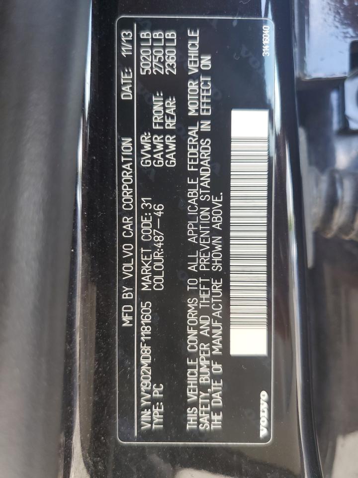 2015 Volvo S80 Platinum VIN: YV1902MD8F1181605 Lot: 62937235
