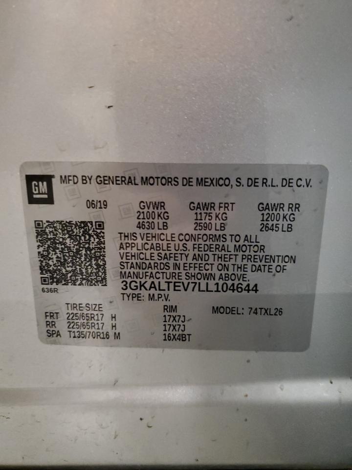 2020 GMC Terrain Sle VIN: 3GKALTEV7LL104644 Lot: 63793335