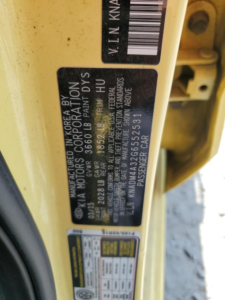 2016 Kia Rio Lx VIN: KNADM4A32G6552531 Lot: 63290865