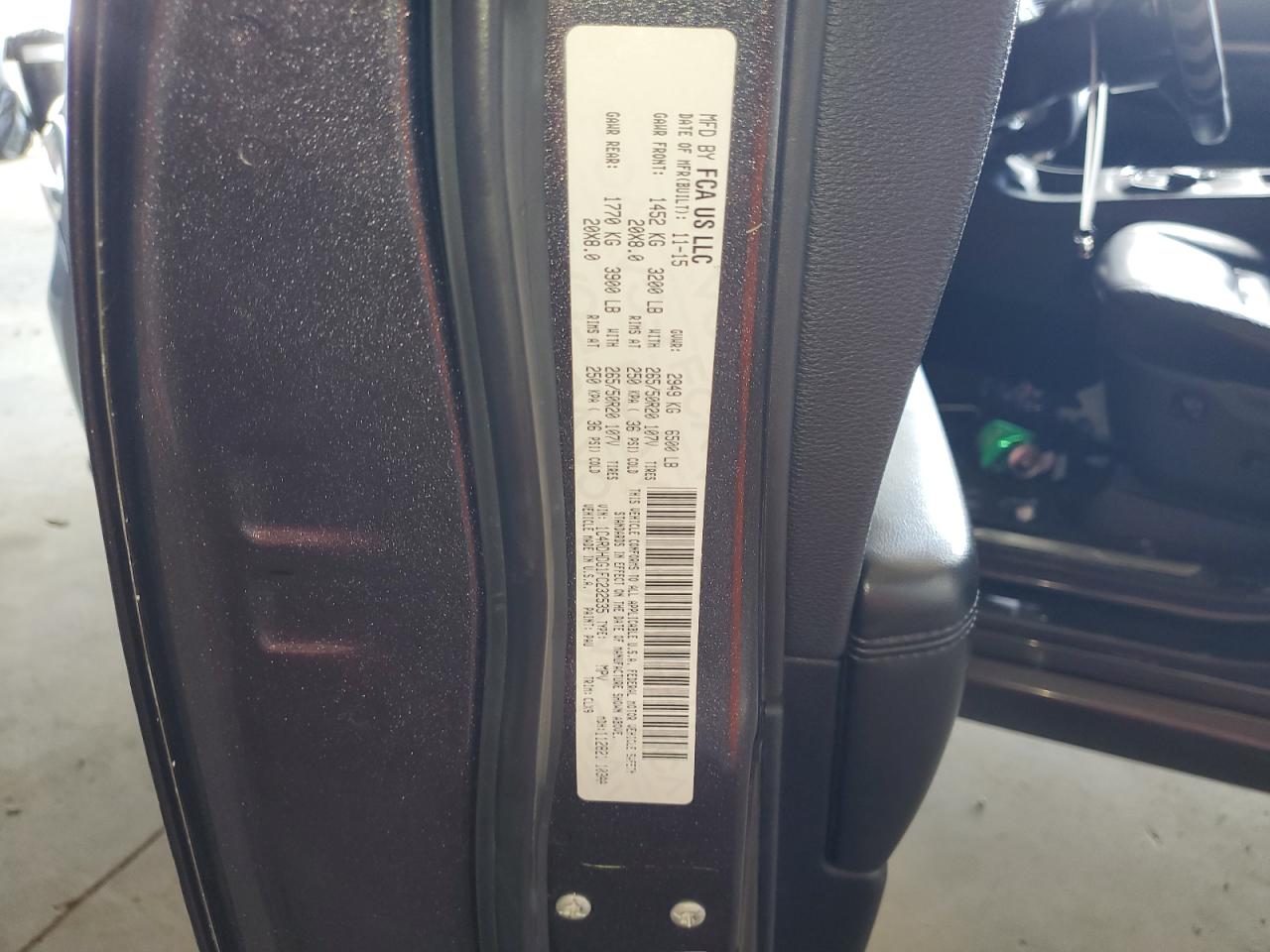 2015 Dodge Durango Limited VIN: 1C4RDHDG1FC232535 Lot: 66391485