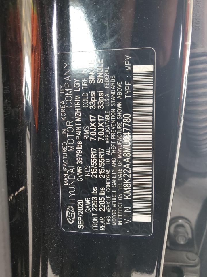 km8k22aa8mu647780 KM8K22AA8MU647780 2021 Hyundai Kona Sel
