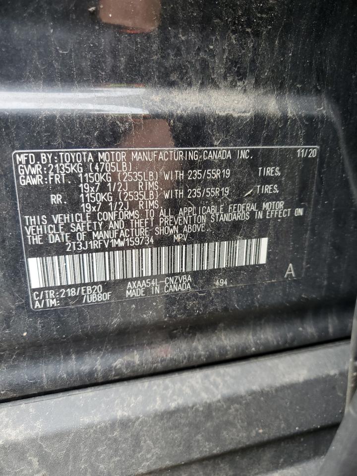 2021 Toyota Rav4 Adventure VIN: 2T3J1RFV1MW159734 Lot: 64087775