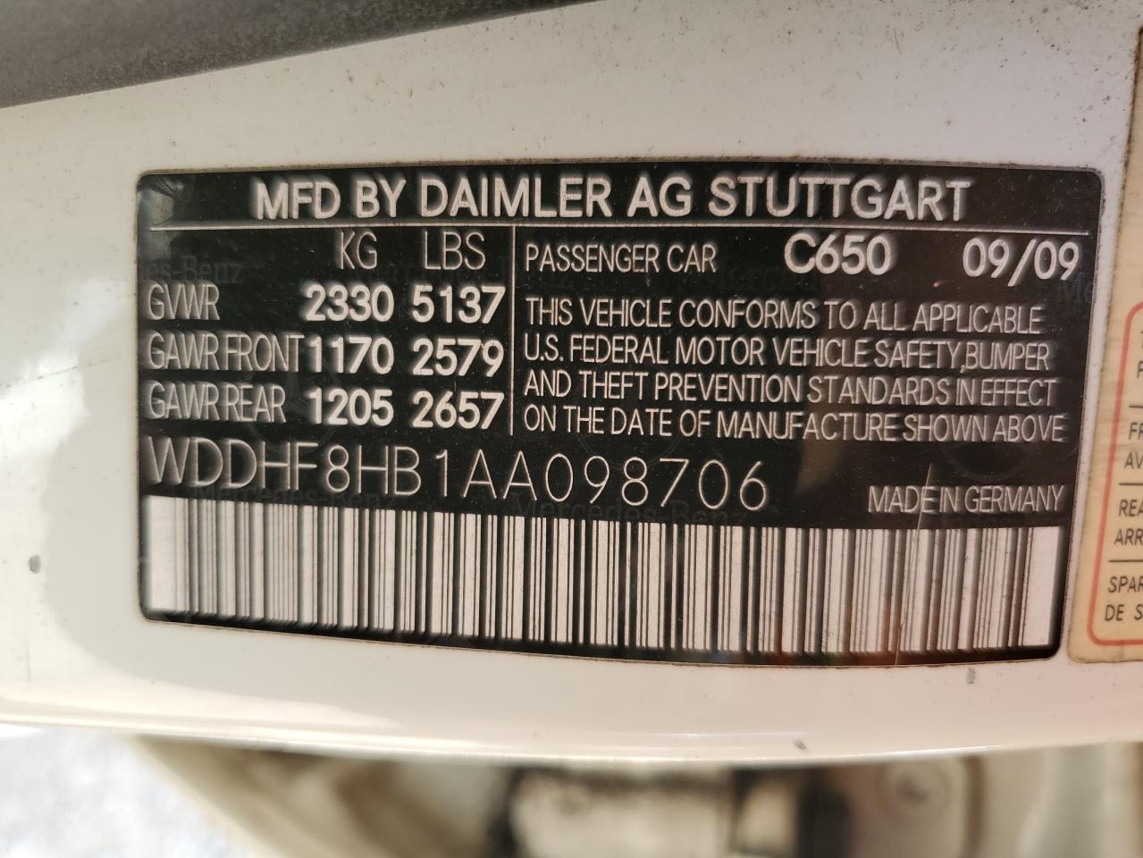 2010 Mercedes-Benz E 350 4Matic VIN: WDDHF8HB1AA098706 Lot: 62590855