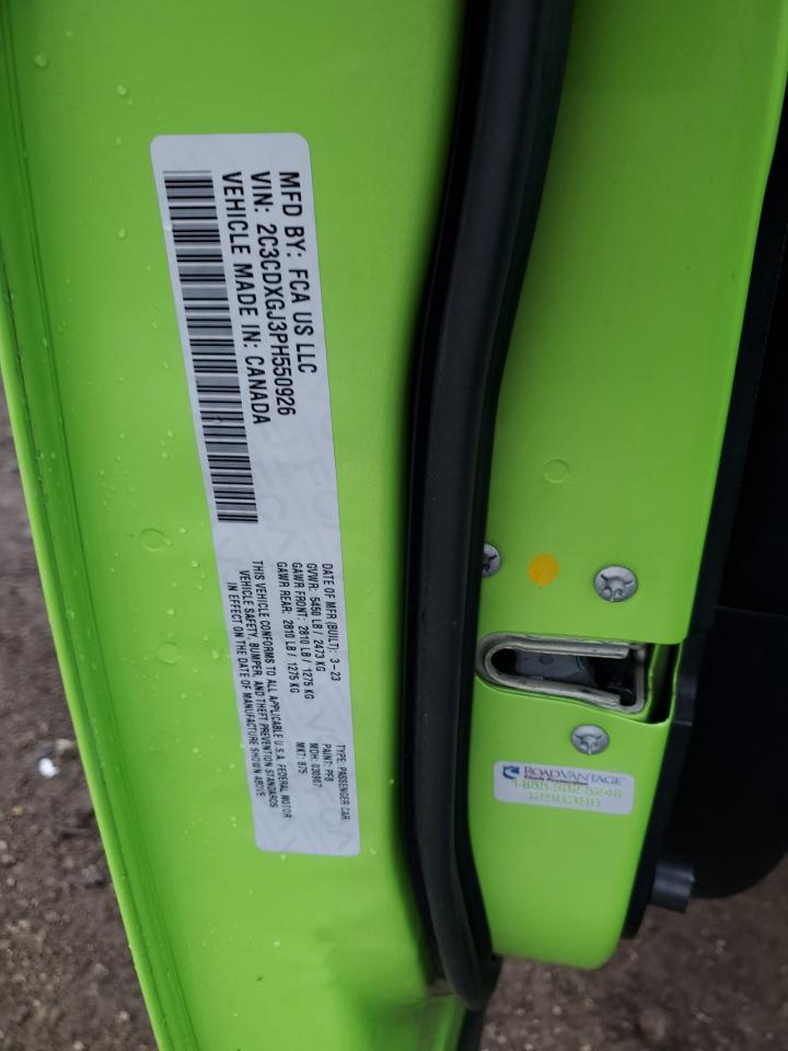 2023 Dodge Charger Scat Pack VIN: 2C3CDXGJ3PH550926 Lot: 64757205