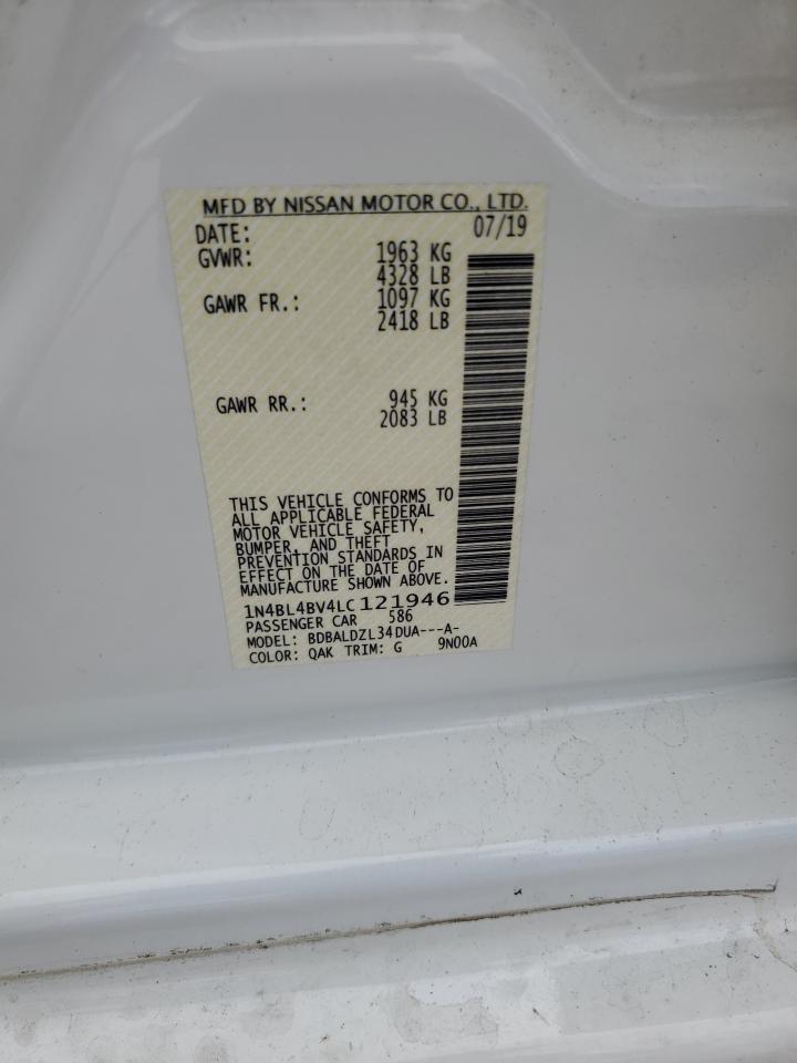 2020 Nissan Altima S VIN: 1N4BL4BV4LC121946 Lot: 65277525