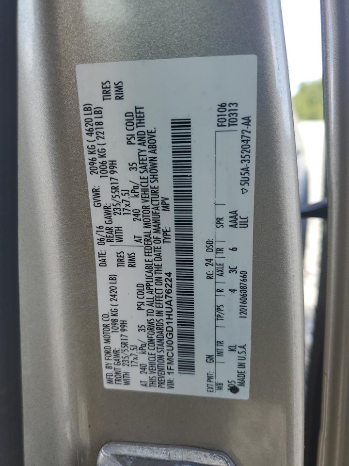 1FMCU0GD1HUA76224 FORD ESCAPE 2017