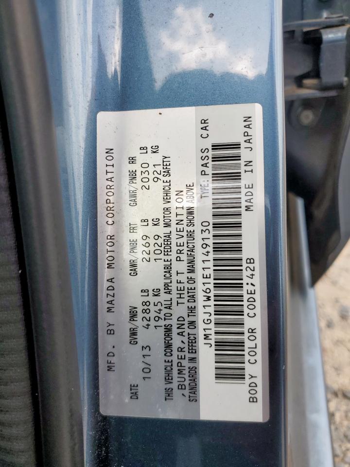 2014 Mazda 6 Grand Touring VIN: JM1GJ1W61E1149130 Lot: 63855485