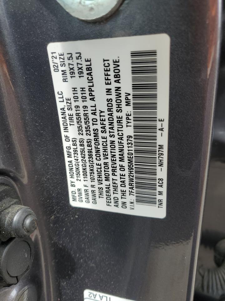 2021 Honda Cr-V Touring VIN: 7FARW2H95ME011379 Lot: 64828375