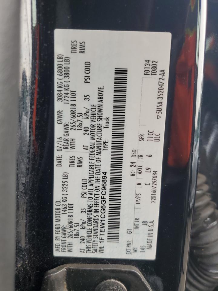 1FTEW1CG6GFC96894 FORD F-150 2016