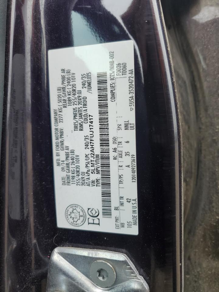 5lmtj2ah7fuj17417 5LMTJ2AH7FUJ17417 2015 Lincoln Mkc