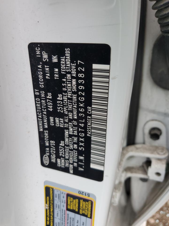 2019 Kia Optima Lx VIN: 5XXGT4L36KG293827 Lot: 65243135