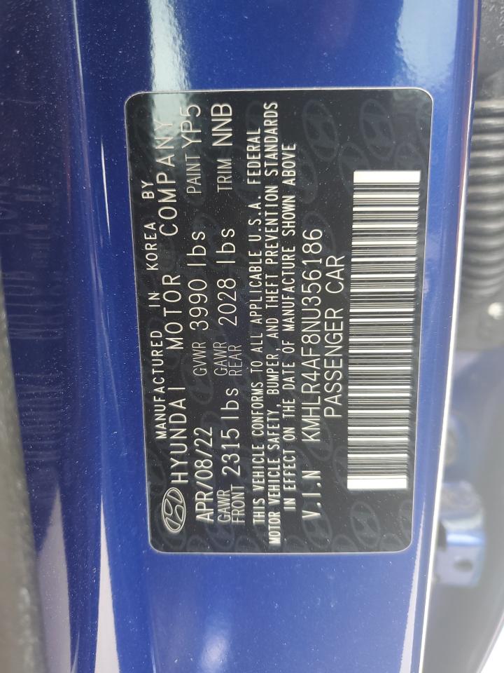 2022 Hyundai Elantra N Line VIN: KMHLR4AF8NU356186 Lot: 64324275