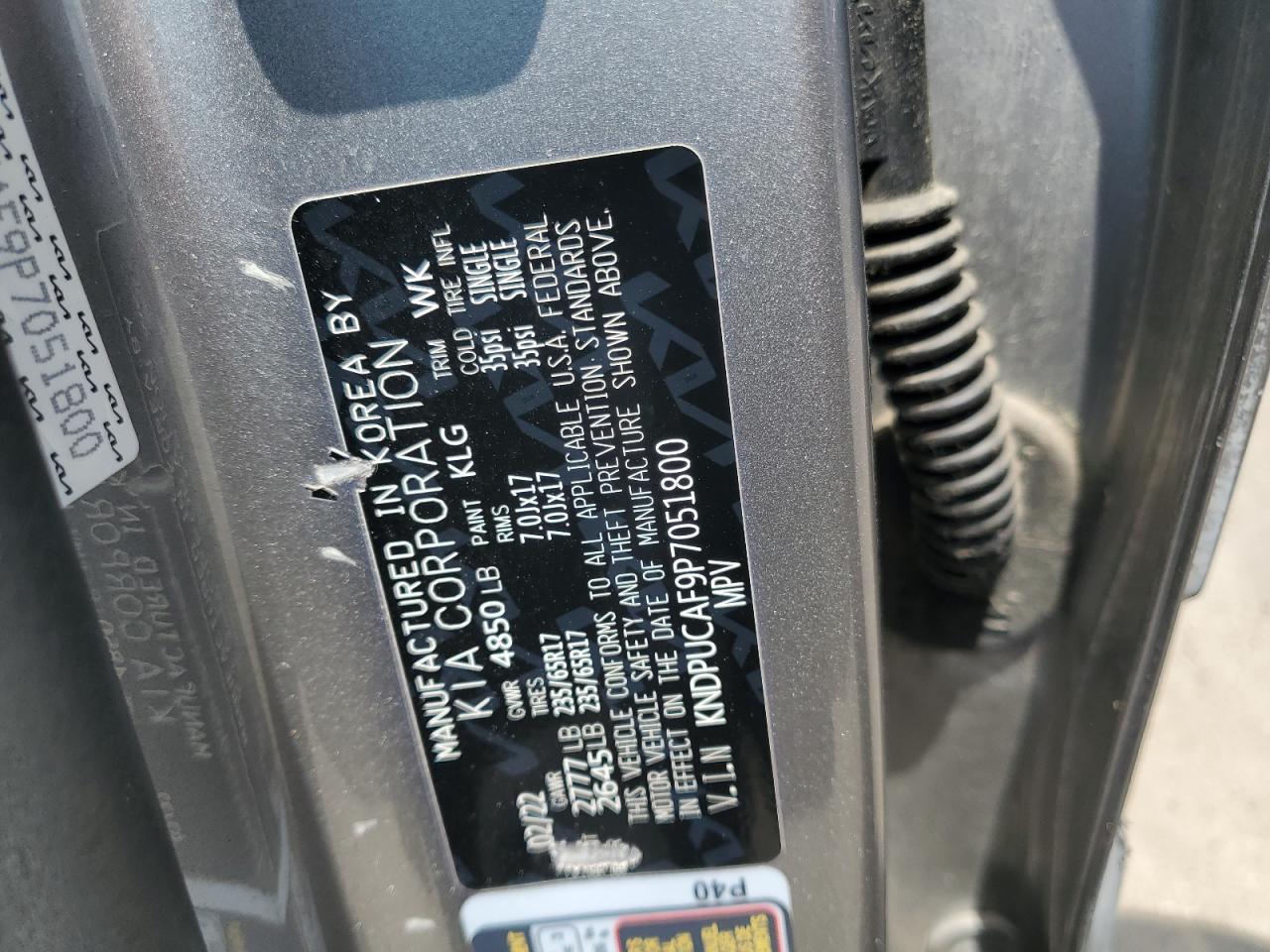 2023 Kia Sportage Lx VIN: KNDPUCAF9P7051800 Lot: 65423365