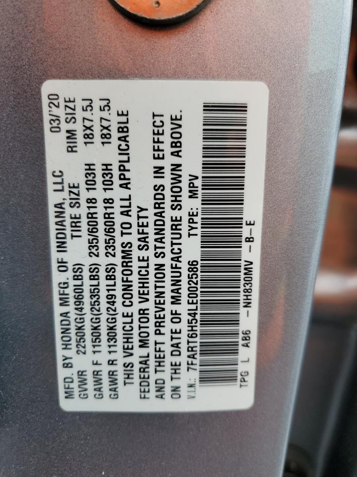 2020 Honda Cr-V Ex VIN: 7FART6H54LE002586 Lot: 64592955