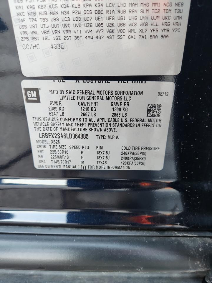 2020 Buick Envision Essence VIN: LRBFX2SA6LD064885 Lot: 63737055