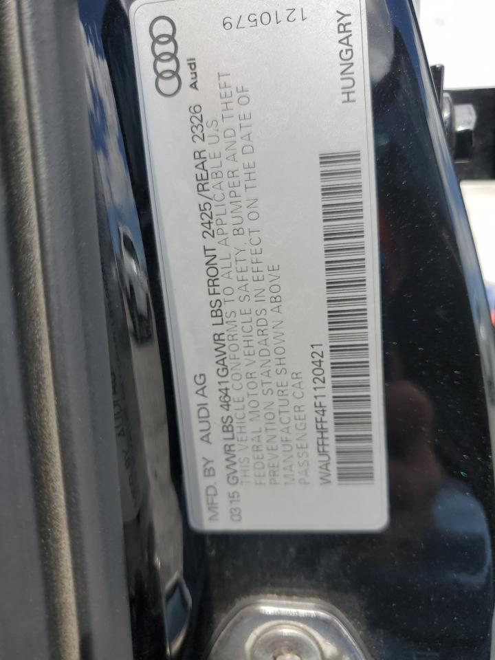 2015 Audi S3 Prestige VIN: WAUFFHFF4F1120421 Lot: 66526885