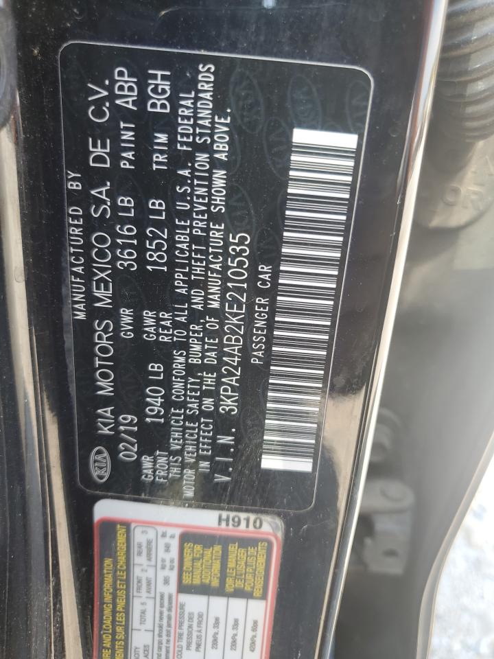 2019 Kia Rio S VIN: 3KPA24AB2KE210535 Lot: 66371275