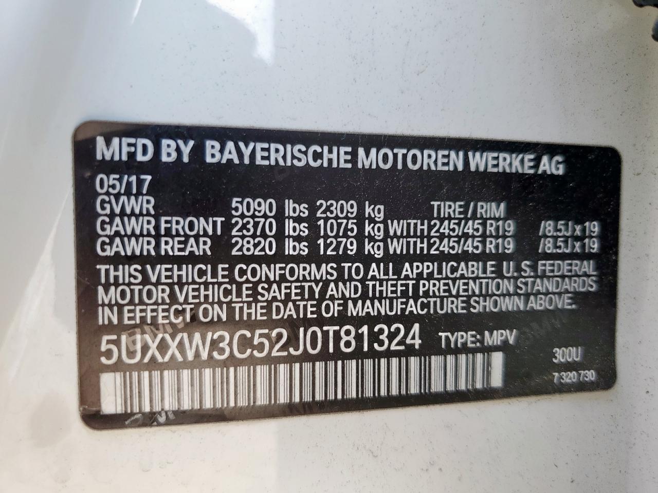 2018 BMW X4 xDrive28I VIN: 5UXXW3C52J0T81324 Lot: 62757735