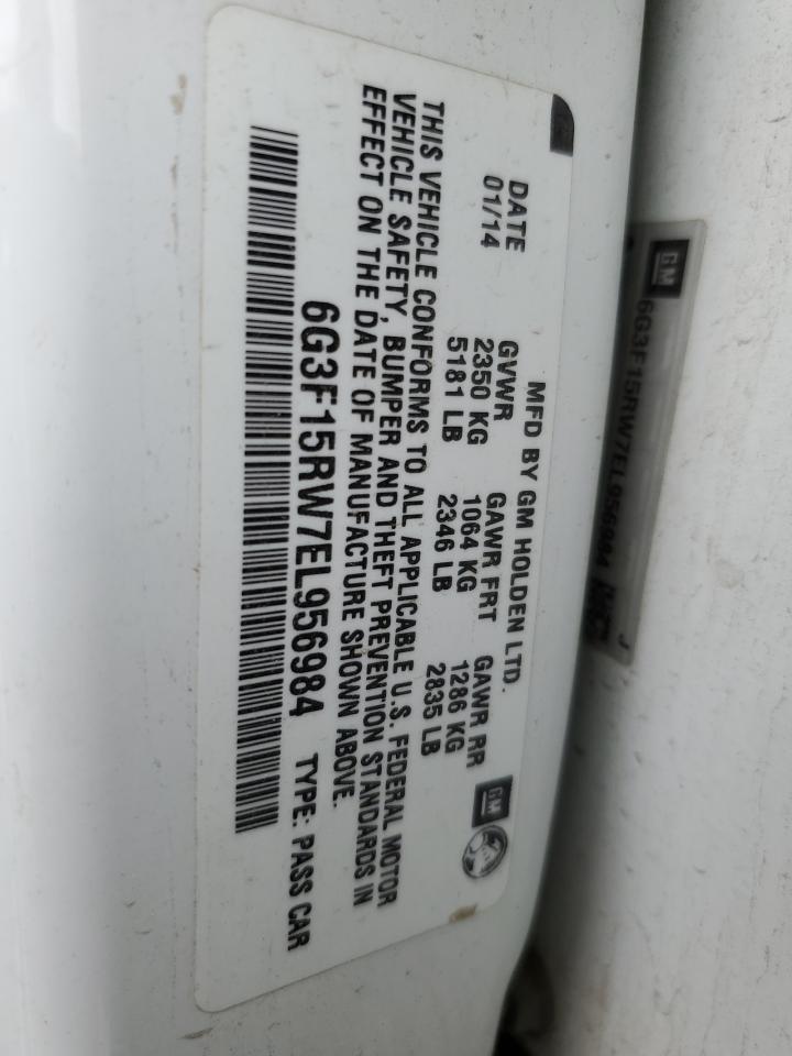 2014 Chevrolet Ss VIN: 6G3F15RW7EL956984 Lot: 66720795