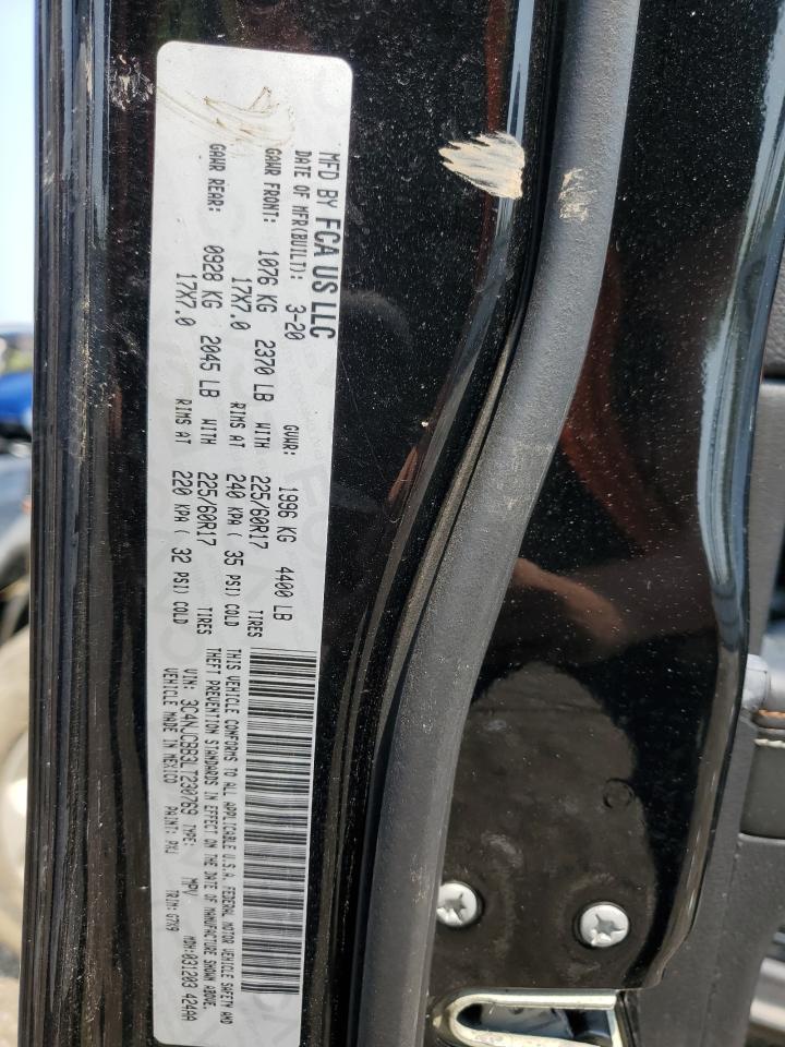 2020 Jeep Compass Latitude VIN: 3C4NJCBB3LT230769 Lot: 67126225