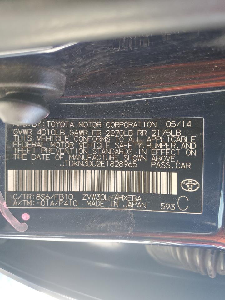 2014 Toyota Prius VIN: JTDKN3DU2E1828965 Lot: 63874745