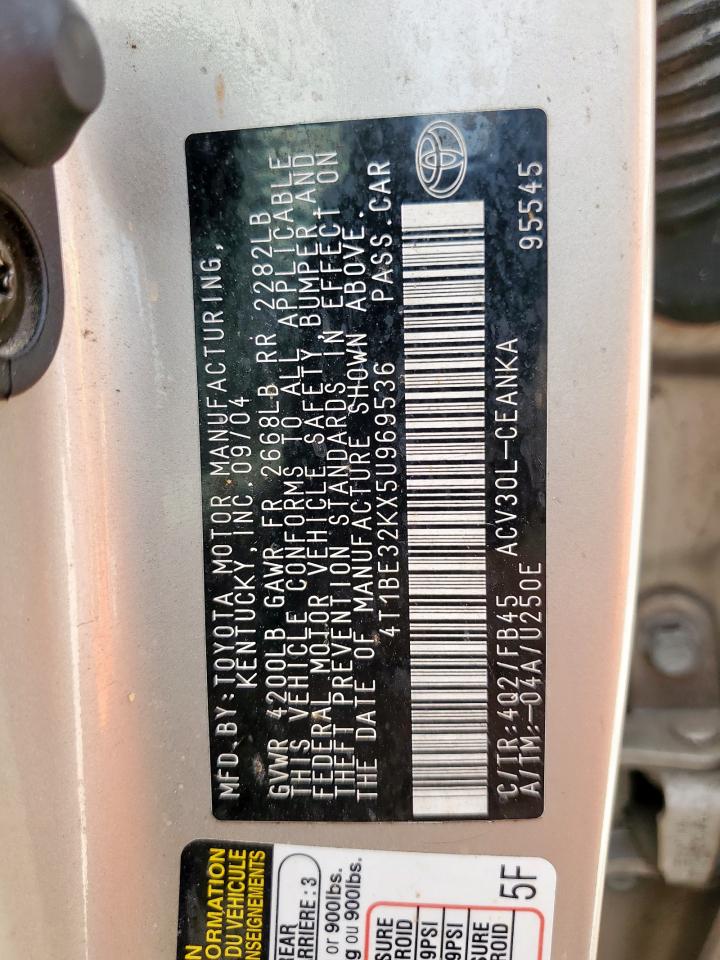 2005 Toyota Camry Le VIN: 4T1BE32KX5U969536 Lot: 63270995