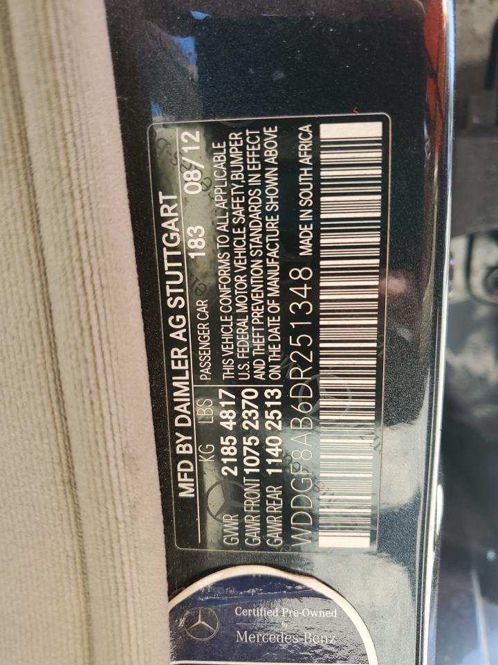 2013 Mercedes-Benz C 300 4Matic VIN: WDDGF8AB6DR251348 Lot: 65411795