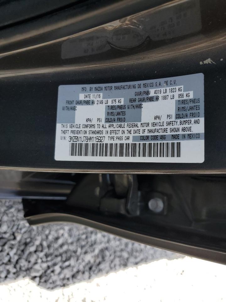 2017 Mazda 3 Sport VIN: 3MZBN1U78HM115927 Lot: 66222025