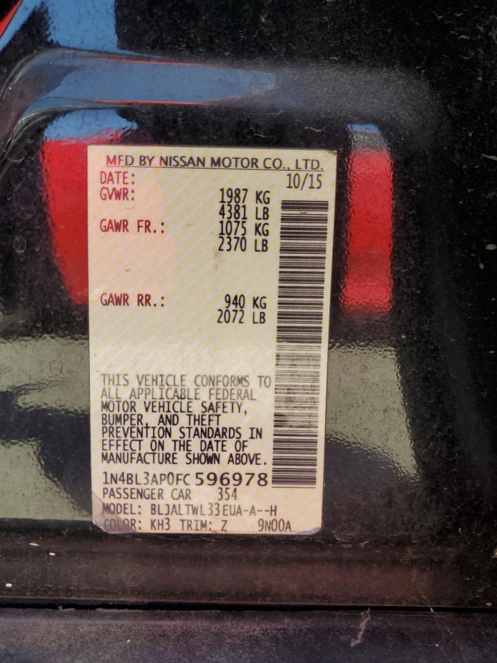 2015 Nissan Altima 3.5S VIN: 1N4BL3AP0FC596978 Lot: 63845285
