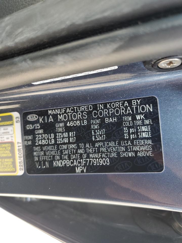 2015 Kia Sportage Lx VIN: KNDPBCAC1F7791903 Lot: 65590185