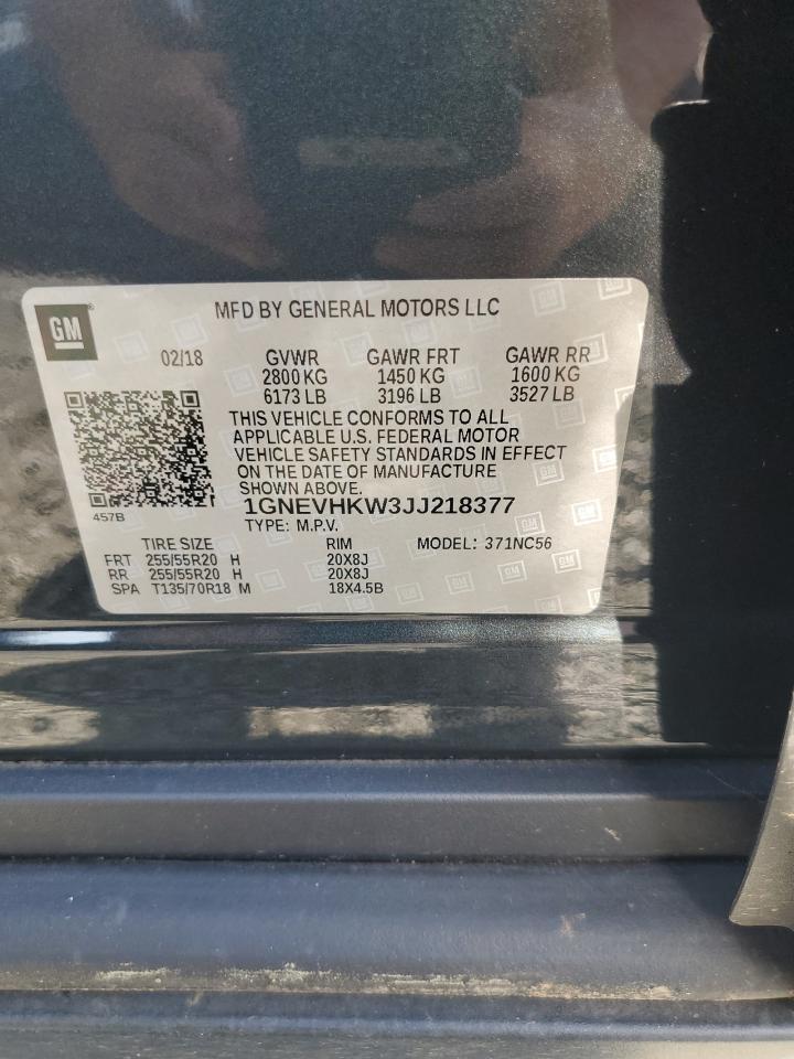 2018 Chevrolet Traverse Lt VIN: 1GNEVHKW3JJ218377 Lot: 65633605