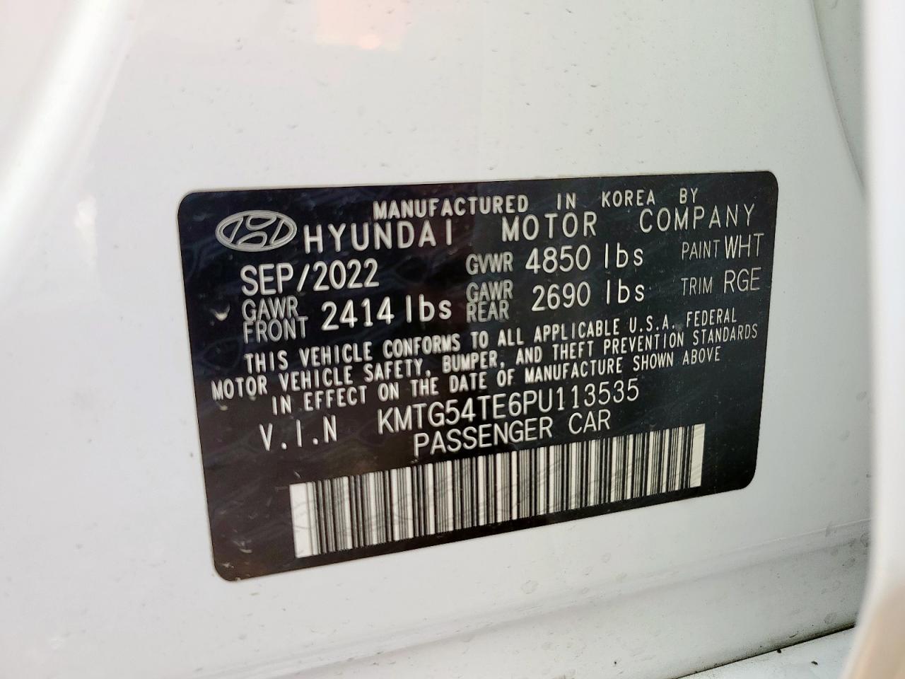 2023 Genesis G70 Base VIN: KMTG54TE6PU113535 Lot: 63616065